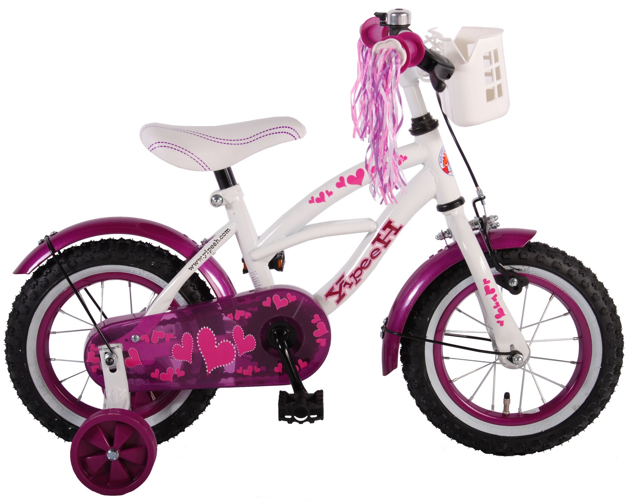 Fahrrad Princess 12 Zoll 21,5 cm Mädchen Rücktrittbremse Rosa/Weiß 